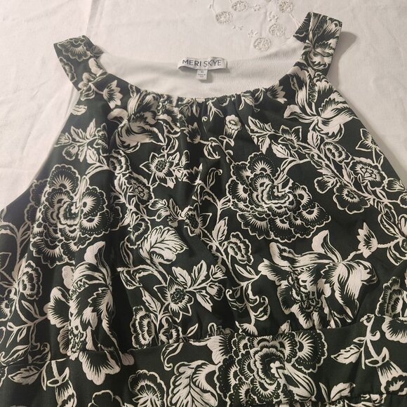 Meri Skye dress Womens Plus Size 4X Floral Maxi Sleeveless USA granneycore 90s - Picture 5 of 6